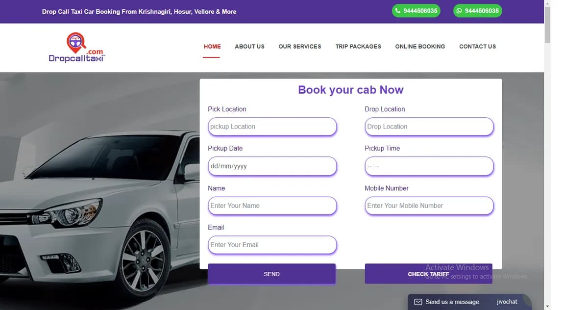 Dropcalltaxi project screenshot