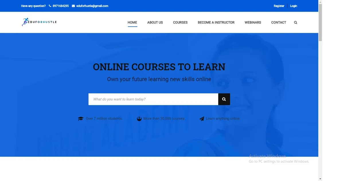 EduforHustle web project by Sisesoft