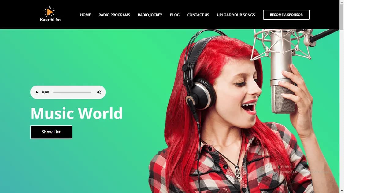 Keerthi FM web project by Sisesoft