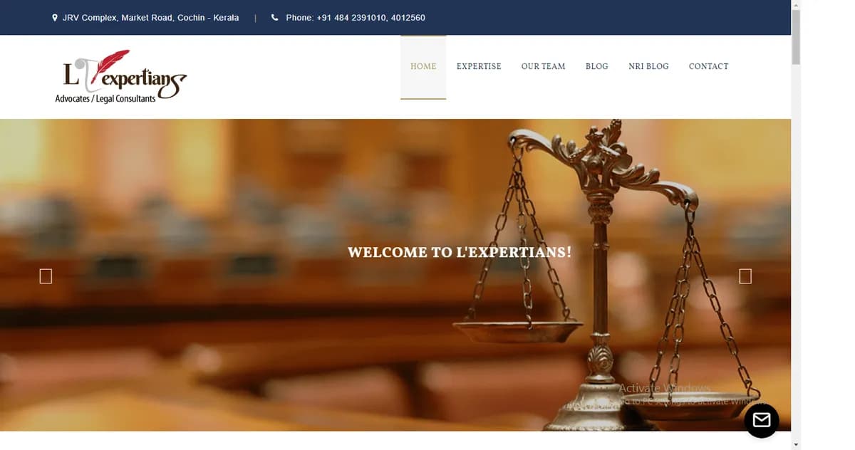 Lexpertians web project by Sisesoft
