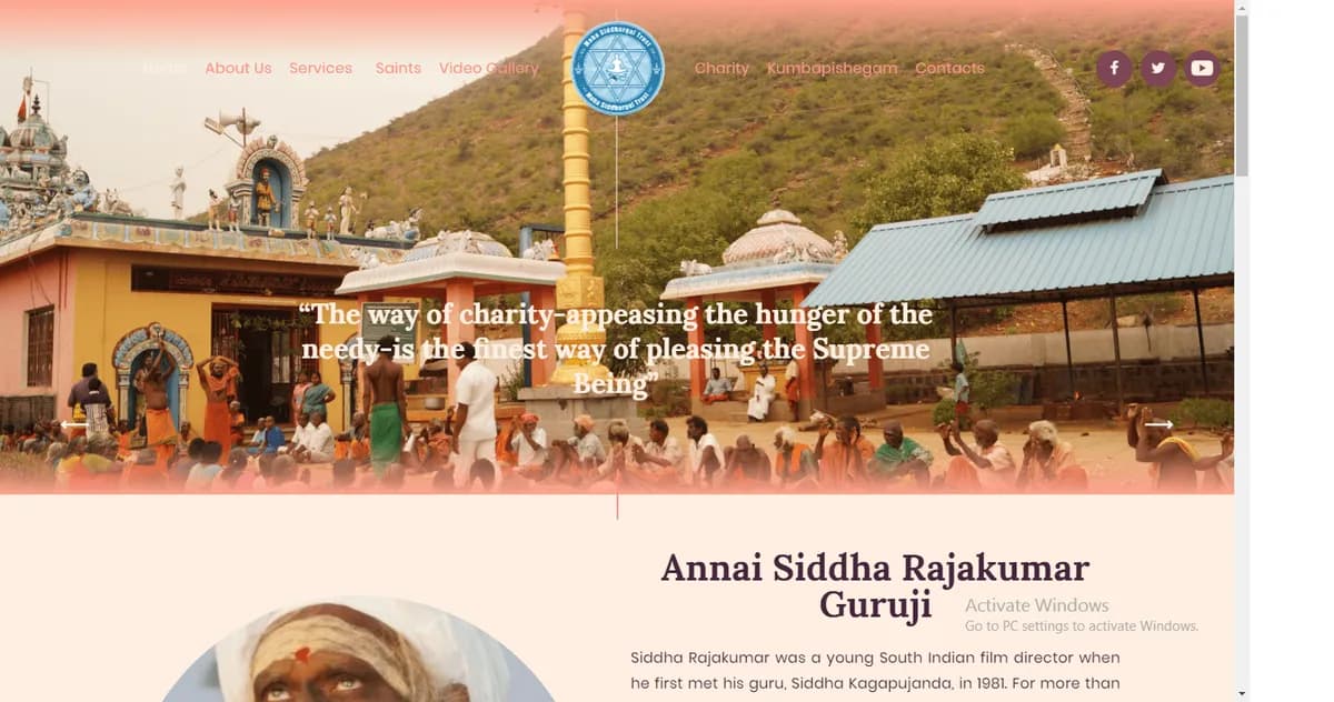 Mahasiddhar web project by Sisesoft