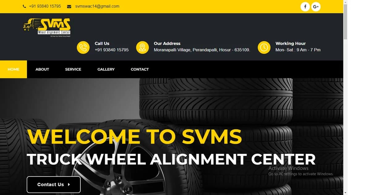 SVMS Wheel Alignment web project by Sisesoft