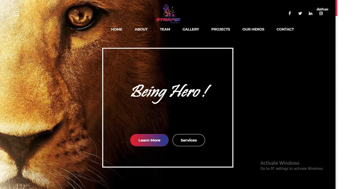 Synapze Heros web project by Sisesoft